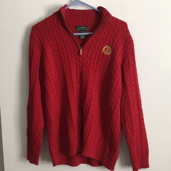 Red Ralph Lauren Cotten sweater - Picture 1 of 4